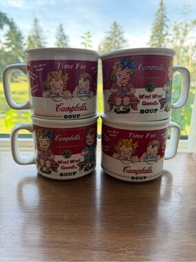 4 Campbell soup mugs